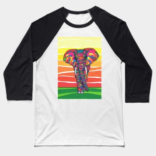 African Elephant Baseball T-Shirt